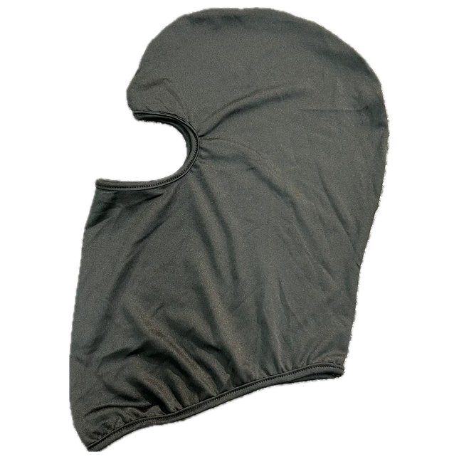Black motorcycle balaclava face mask for riding, providing full head and neck coverage.
