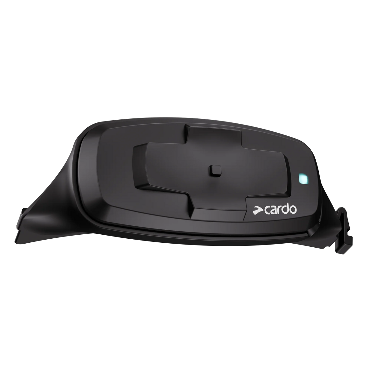 Cardo SHOEI Packtalk-S integrated communicator, front three-quarter product render