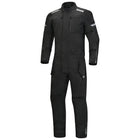 Tourmaster Centurion Lite black one-piece motorcycle suit, front view