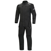 Tourmaster Centurion Lite black one-piece motorcycle suit, front view