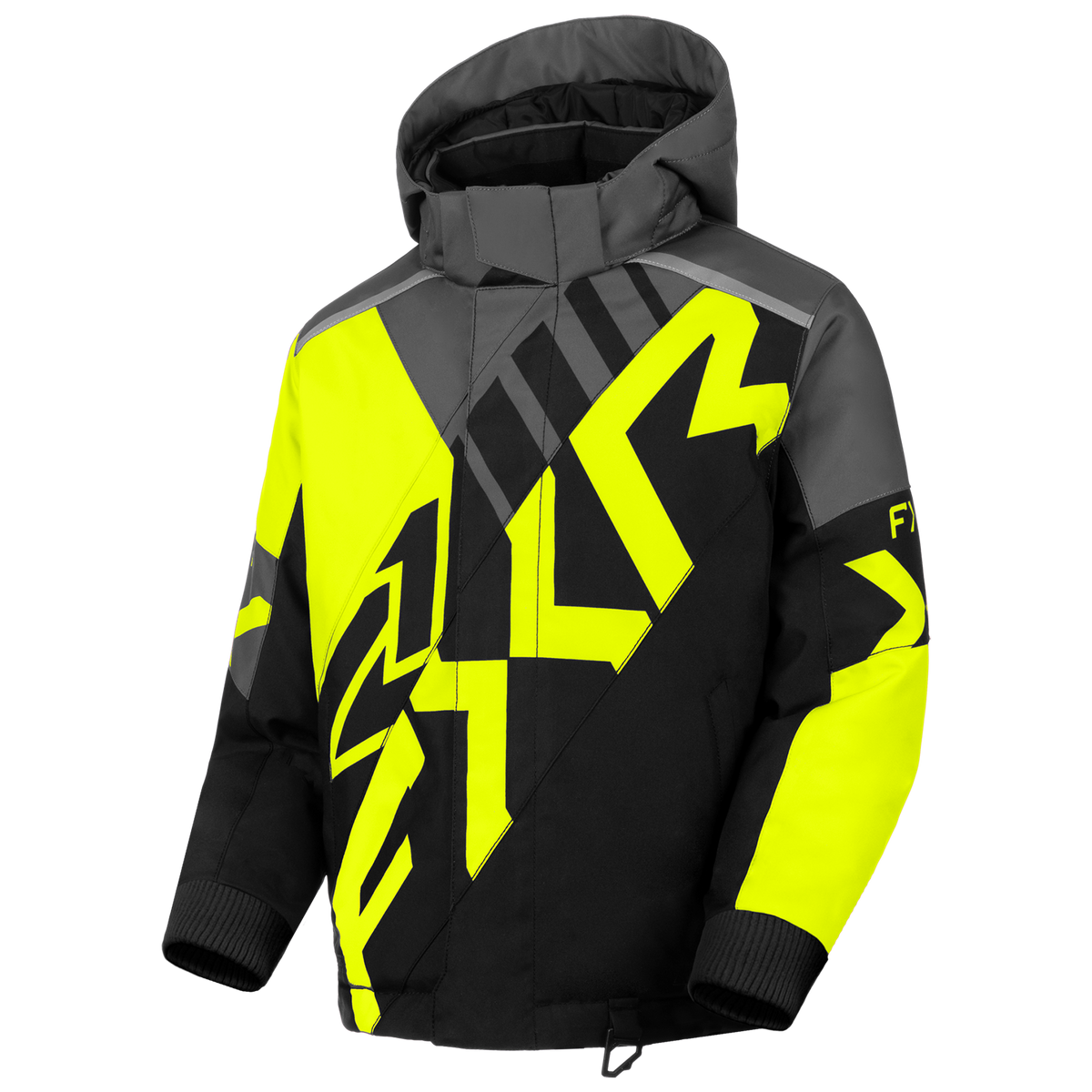 FXR Child Cold Cross CX Jacket HiVis/Black/Charcoal