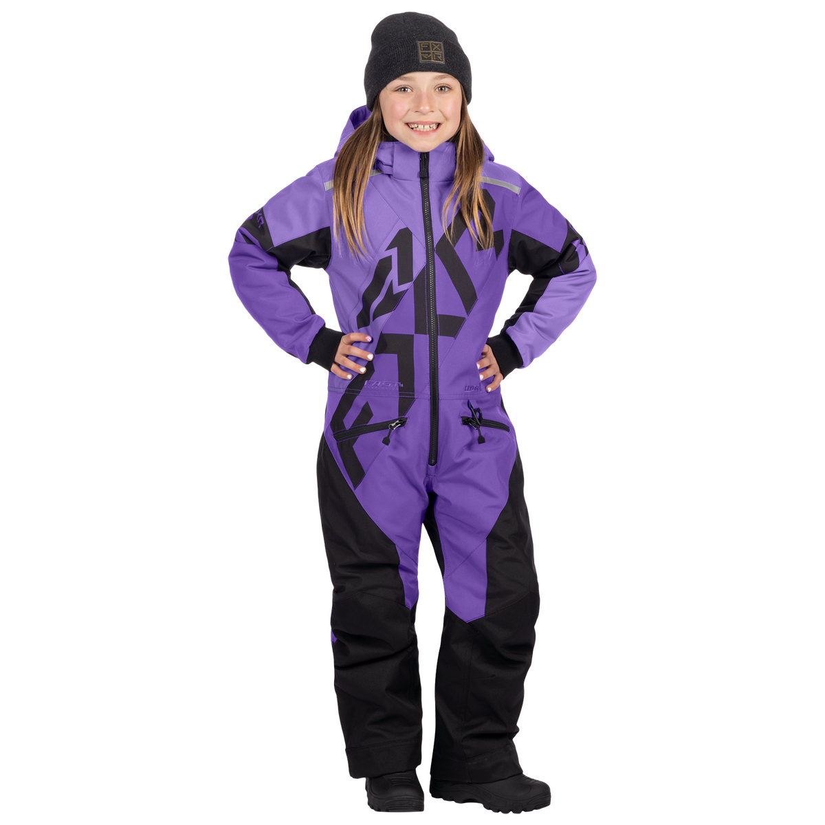 FXR Child Cold Cross CX Monosuit Amethyst/Black