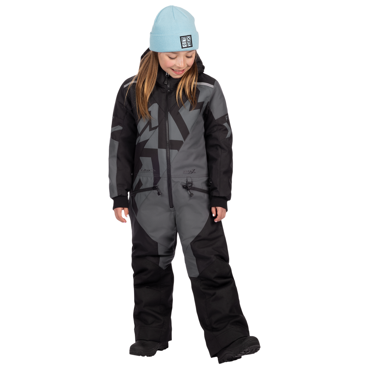 FXR Child Cold Cross CX Monosuit Black/Charcoal