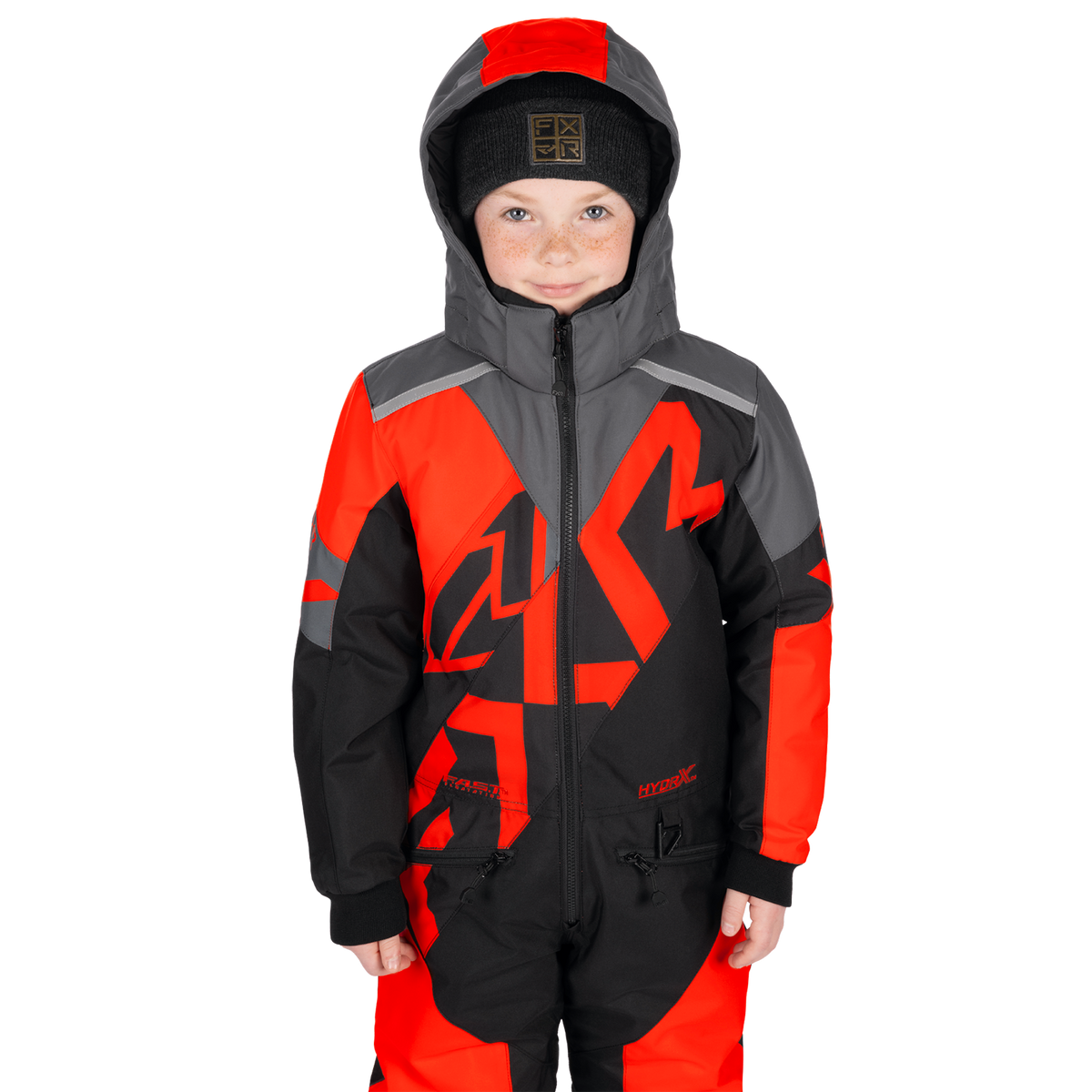FXR Child Cold Cross CX Monosuit Red/Black