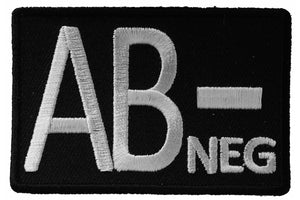 Blood ID Patch - AB Negataive: Product Information:
Dimension: 3x2 inchBorders: Clean Cut Embroidered Borders for Easy Sewing