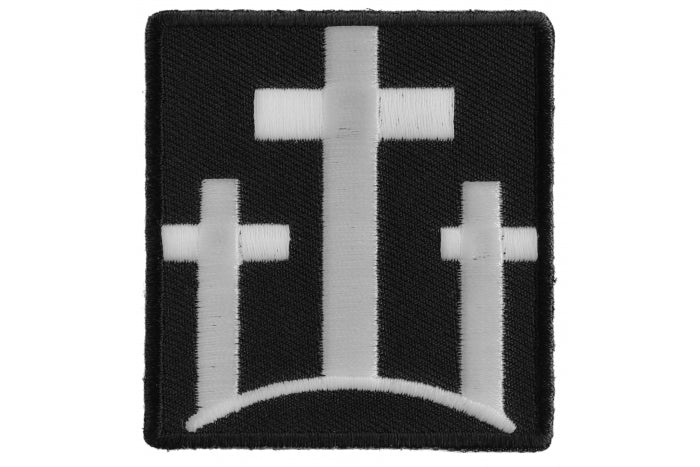 Three Crosses Christian Patch embroidered product photo