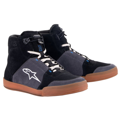 Alpinestars Chrome Riding Shoes in Black and Asphalt, pair view