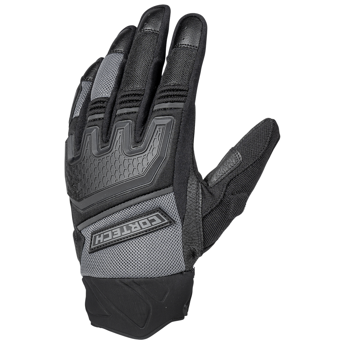 Cortech Men's Aero-Flo 2.0 glove in Gun/Gray, top view