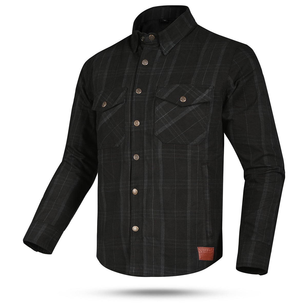 Cortech Bender 2.0 Riding Flannel, Black, front view