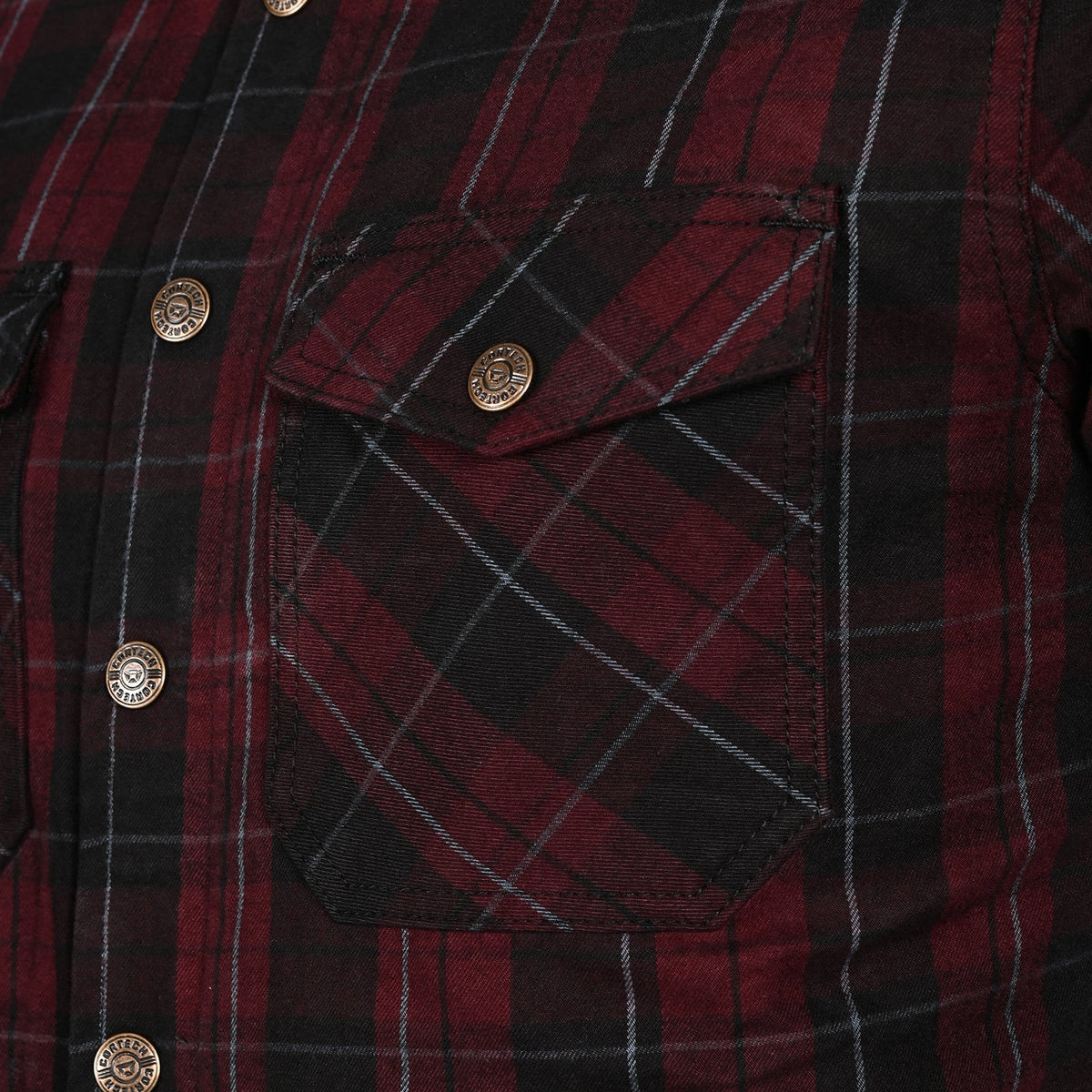 Cortech Bender 2.0 Riding Flannel, close-up detail image 2