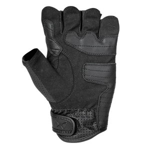 Cortech Flip Off Armored Fingerless Gloves Black palm and reinforcement detail
