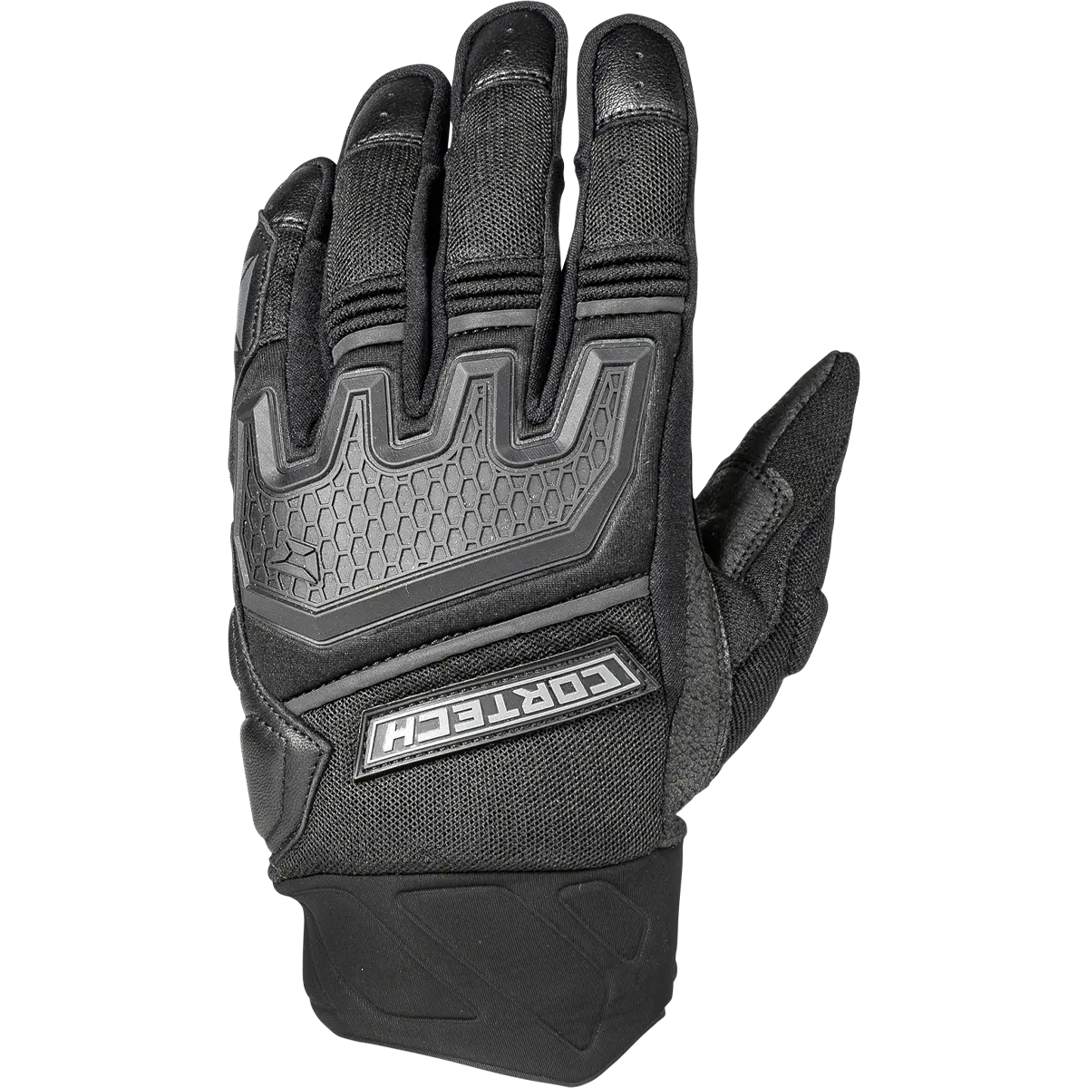Cortech Men's Aero-Flo 2.0 glove in Black, back of hand view