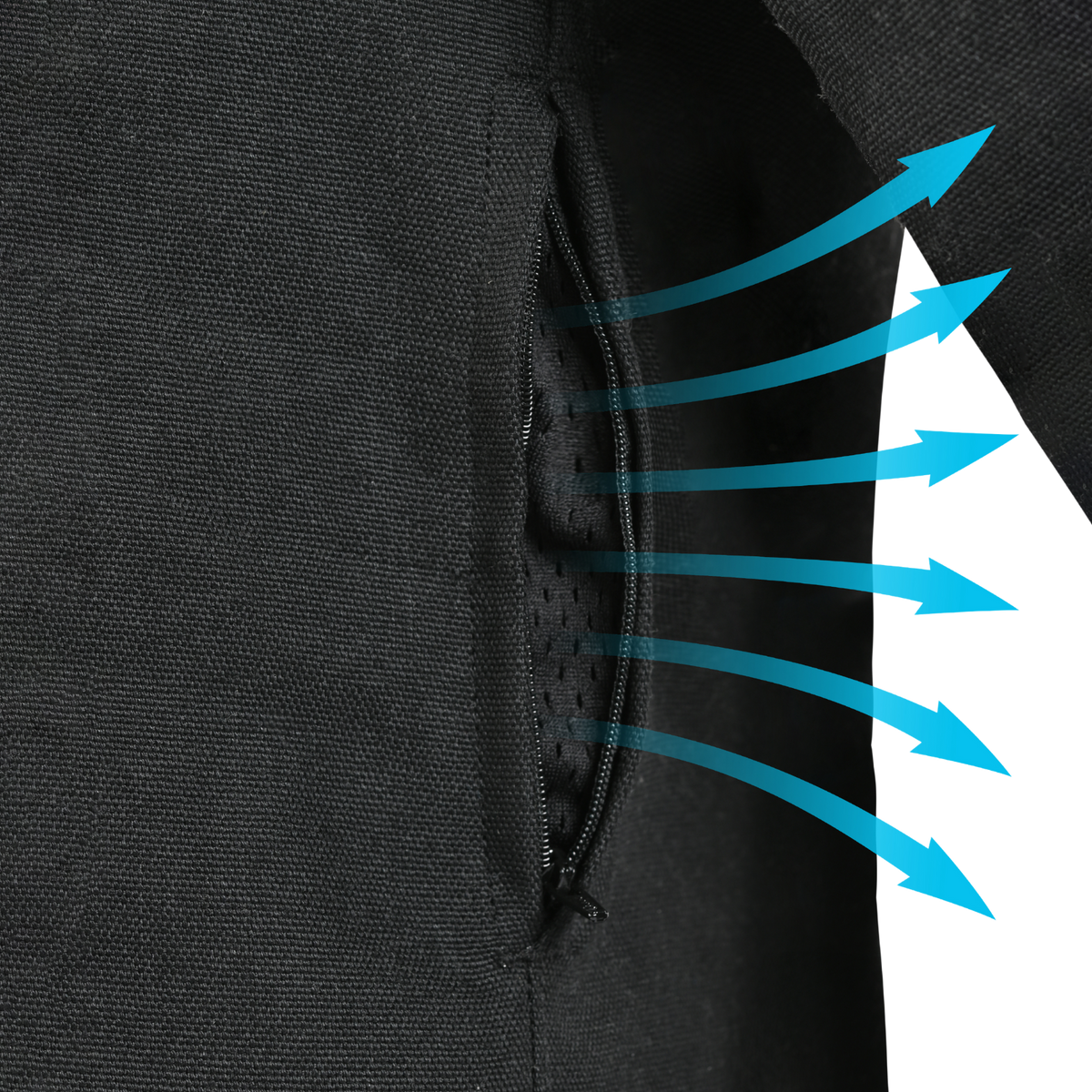 Cortech Rambler wax cotton riding jacket ventilation detail