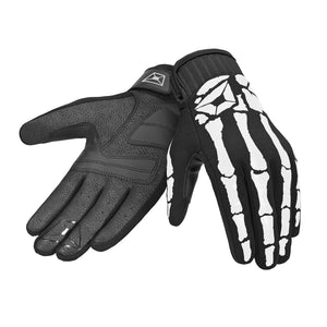 Cortech Standard Issue Bones Gloves in Black/White - pair view