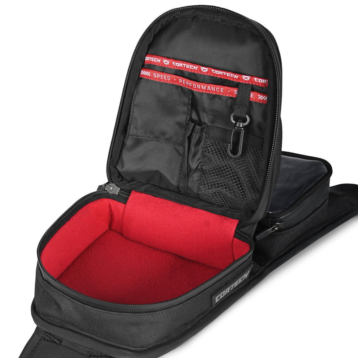 Cortech Super-SP Micro Tank Bag, open main compartment view