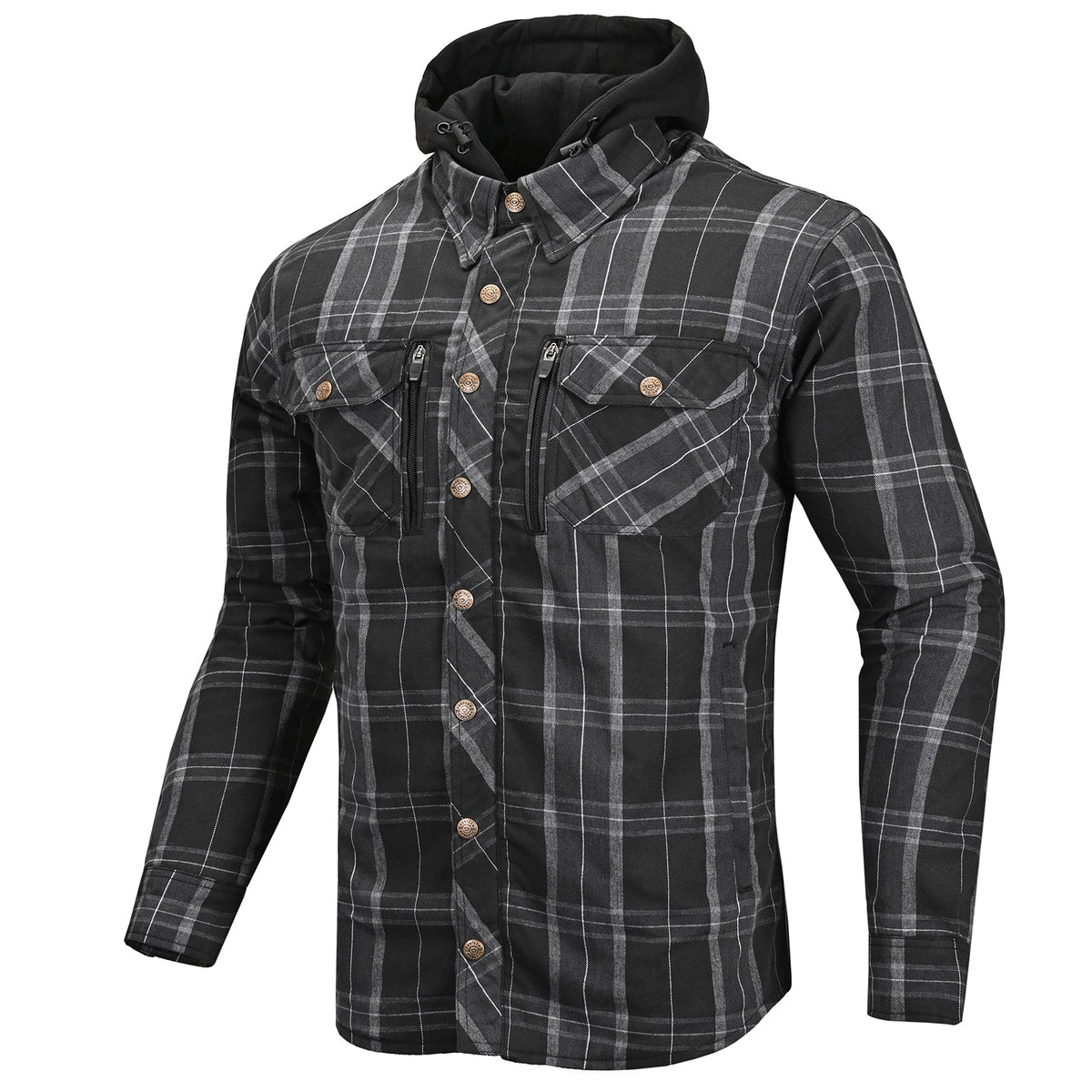 Cortech El Camino Riding Flannel in Black and Grey