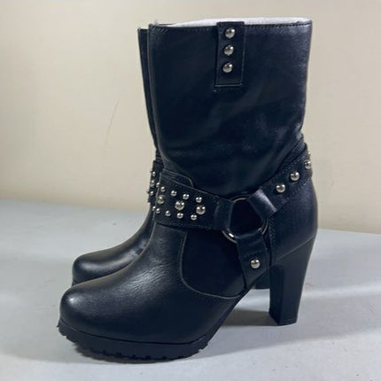 Ladies Studded Harness Boot