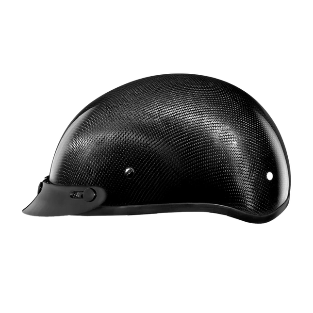 carbon fiber half helmet motorcycle Daytona 3K Carbon Fiber Half Helmet with Peak – Eagle Leather