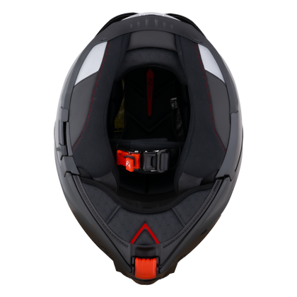 Daytona C6 Pro Carbon Fiber Modular Helmet interior and quick release system