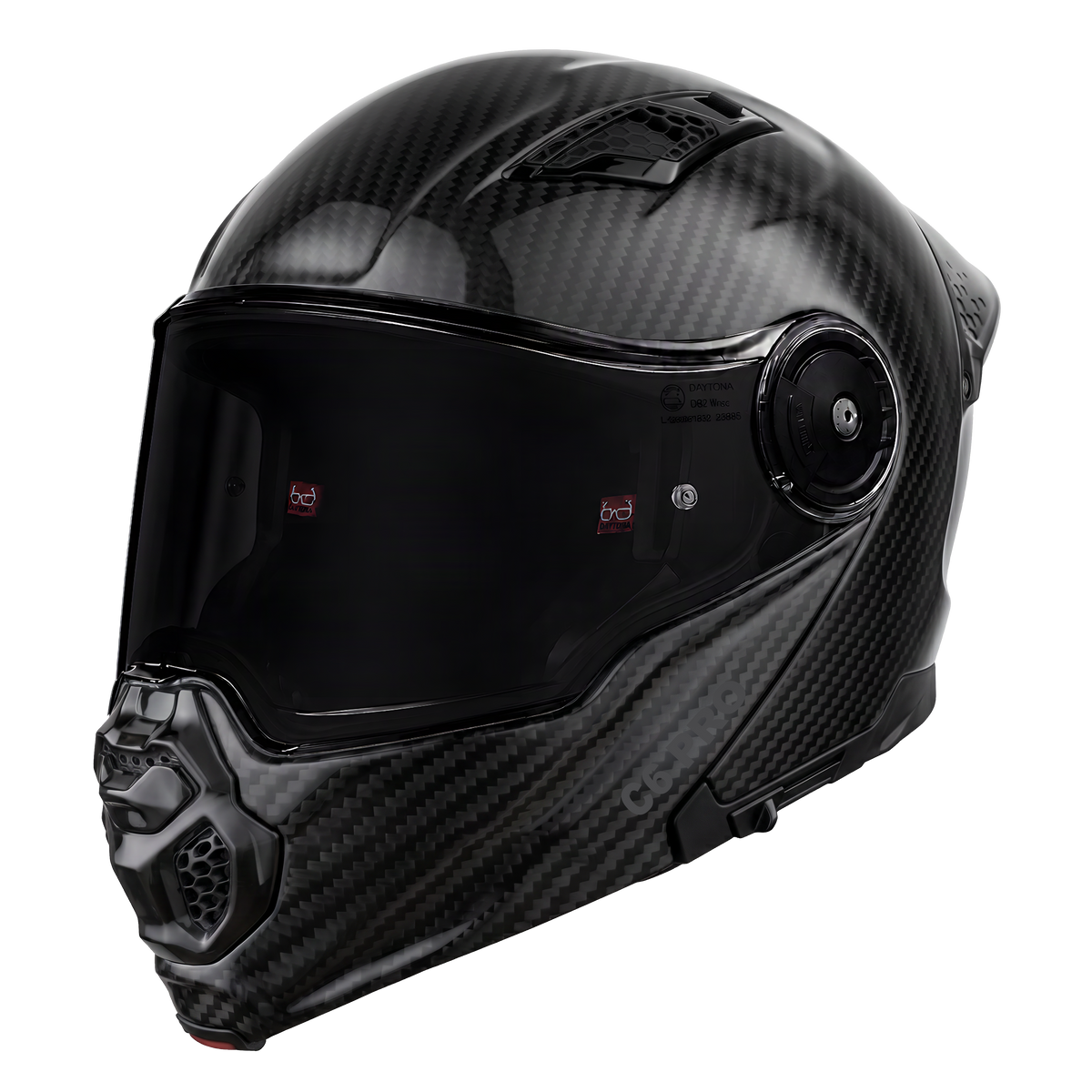 Daytona C6 Pro Carbon Fiber Modular Helmet, left side view