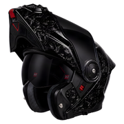 Daytona C6 PRO forged grey carbon helmet, three-quarter view with visor closed