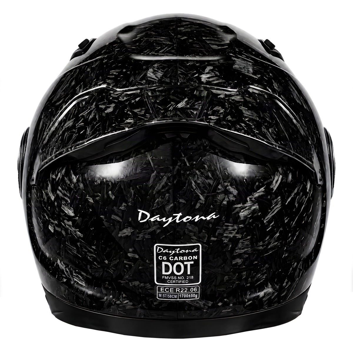 Daytona C6 PRO forged grey carbon modular helmet, additional product view