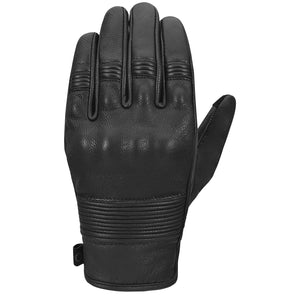 NORU Women’s Hoshi black leather motorcycle gloves
