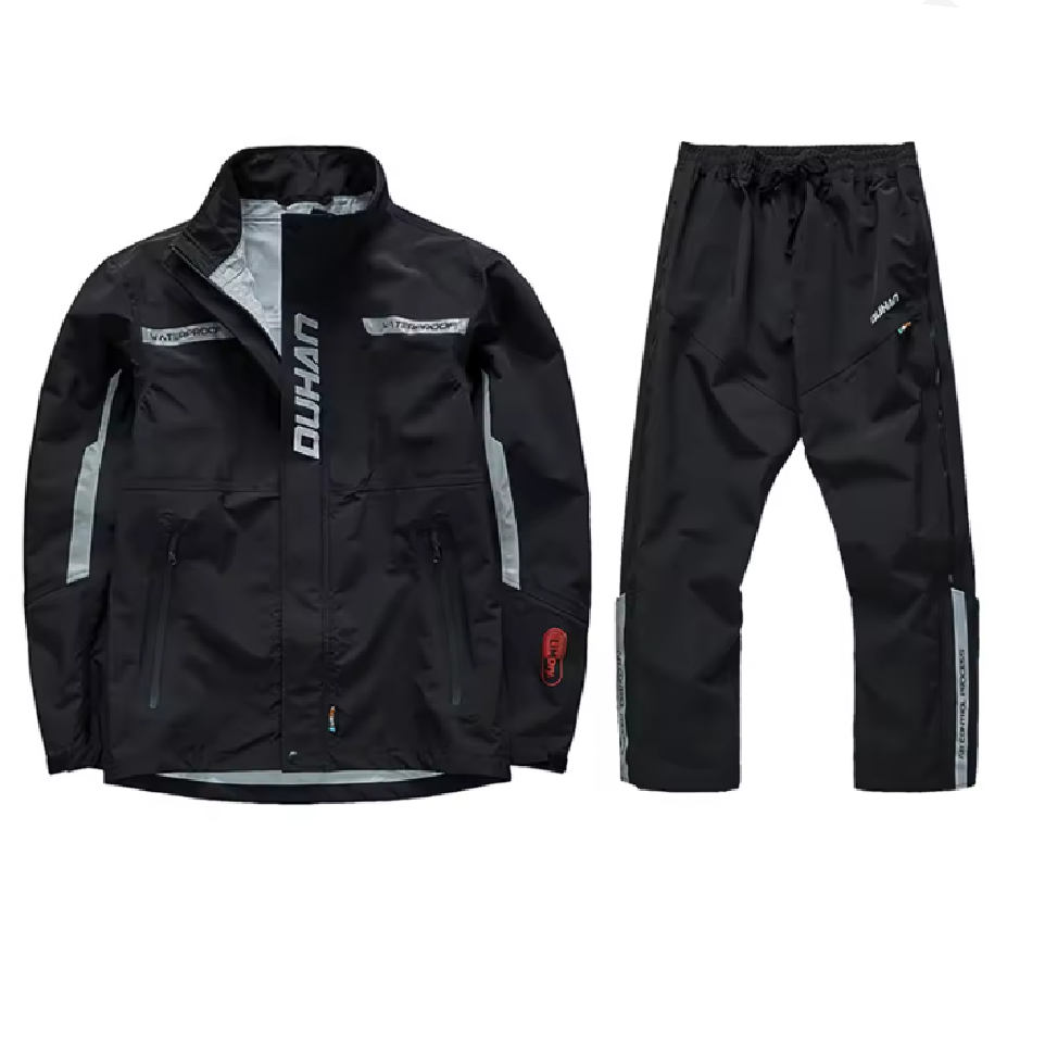 Duhan D-2183 Two-Piece Motorcycle Rain Suit