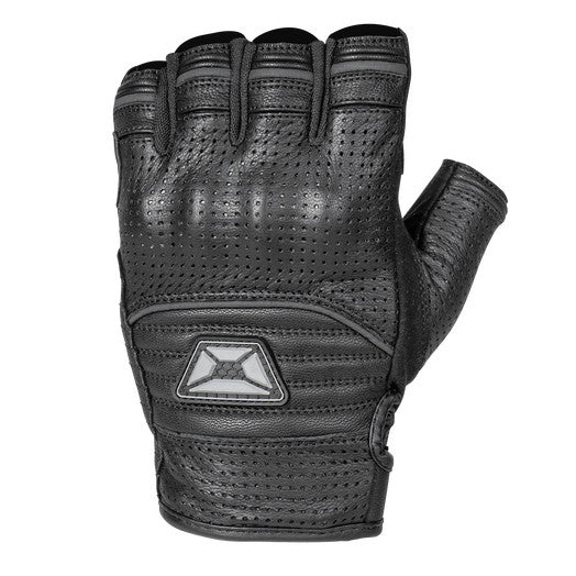 Flip Off Armored Fingerless Leather Gloves
