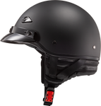 ls2 halfsize bagger style helmet LS2 Bagger HH568 Half Helmet – Matte Black – Eagle Leather