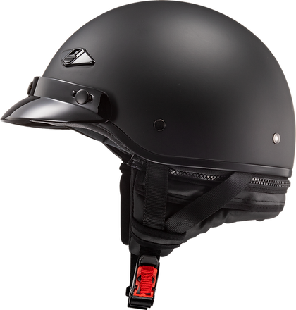 Bagger Half Helmet Solid: Description
The LS2 Bagger Helmet starts with an ultra-lightweight fiberglass shell