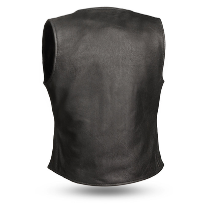 Eagle Honey Badger women's leather vest single-panel back for patches