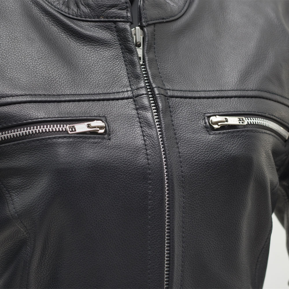 Eagle Ladies Roxy jacket center zipper and chest vent detail