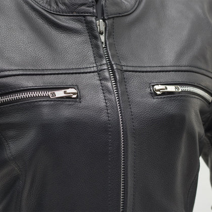 Eagle Ladies Roxy jacket center zipper and chest vent detail