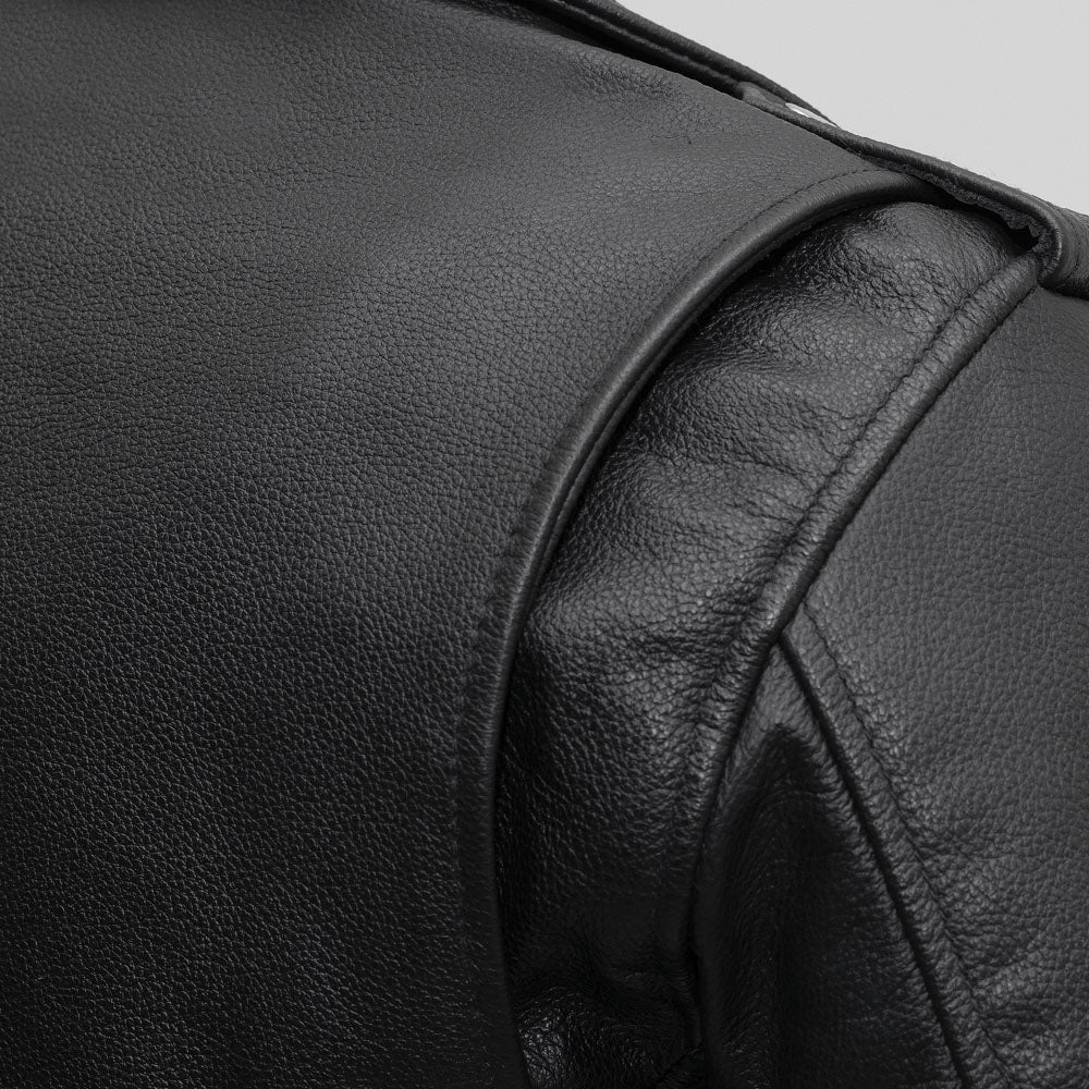 Bikerlicious women's cowhide leather and action back detail