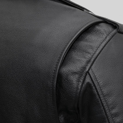 Bikerlicious women's cowhide leather and action back detail
