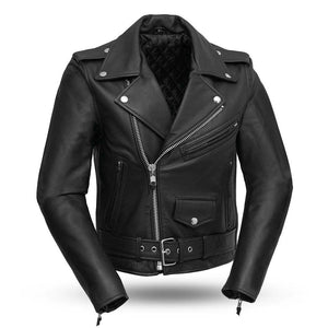 Eagle Leather Bikerlicious women's black leather motorcycle jacket front view
