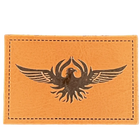 Eagle Leather Emblem Patch - Brown Leather