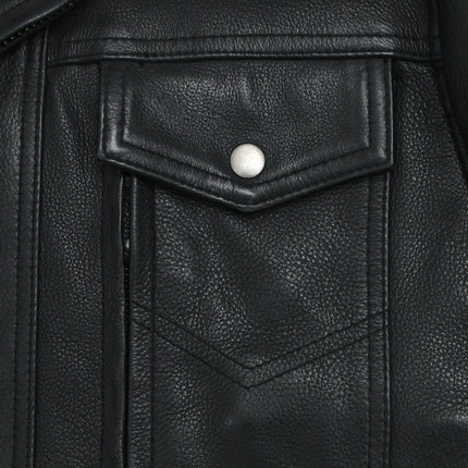 Eagle Leather Mastermind Jacket snap down chest pocket detail