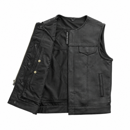 No Rival vest open interior with dual concealed-carry pockets and Gear for the Ride message