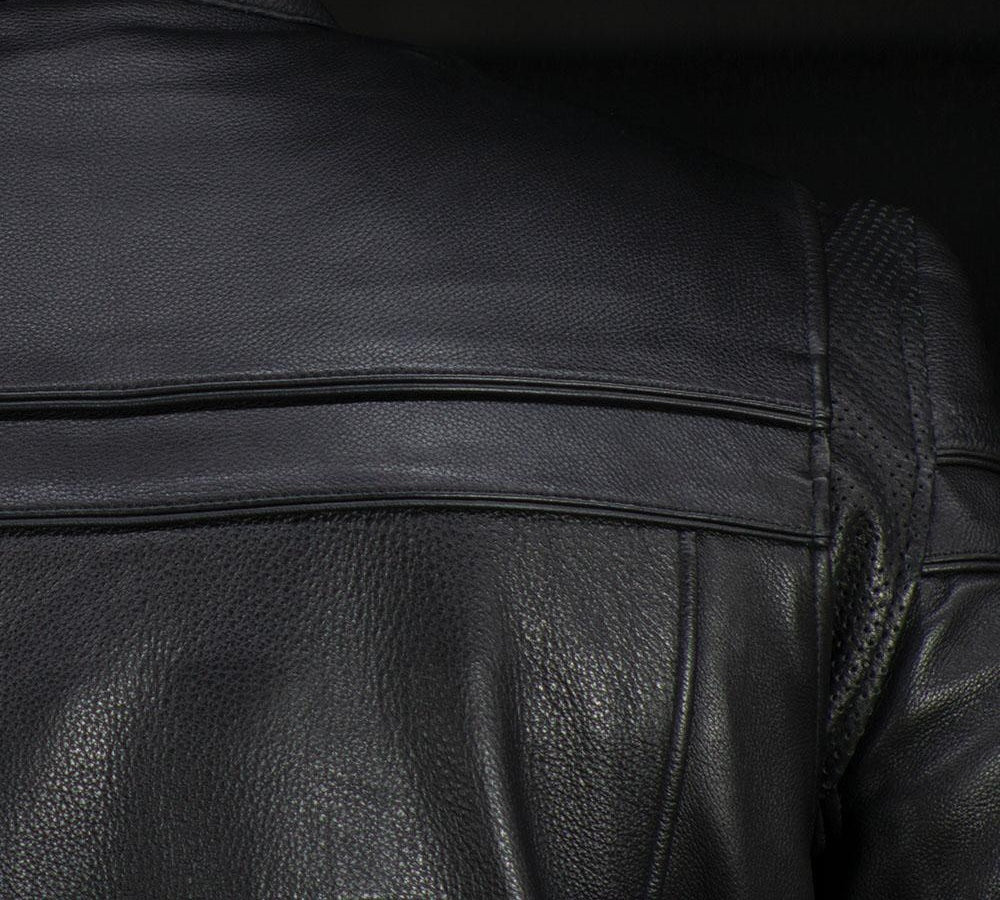 Eagle Leather Premium Maverick perforated action-back leather detail with no body visible