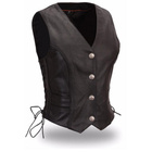 Eagle Native Lacy women's leather vest front view