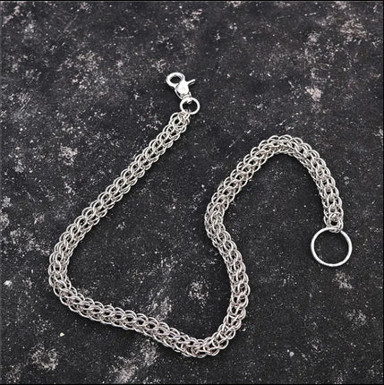 Quad-Looped Wallet Chain Silver