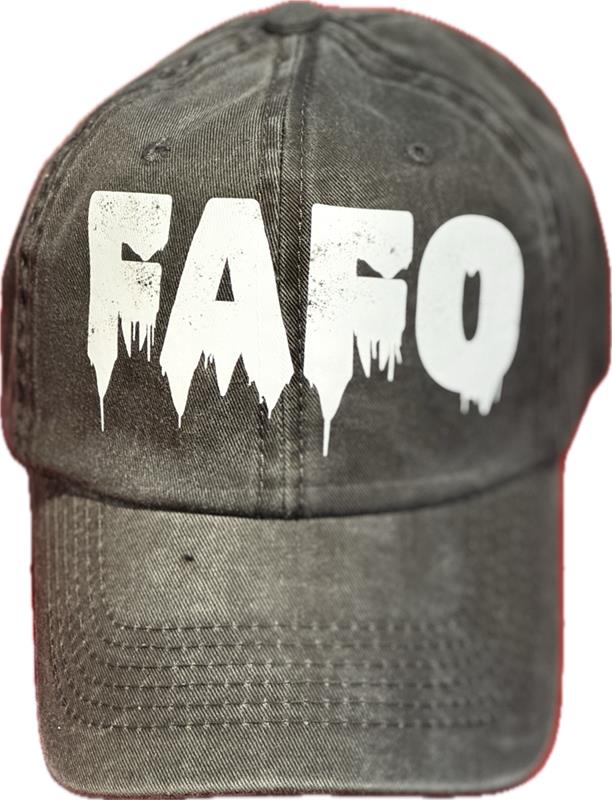 Curved Bill Distressed Hat - FAFO Drip
