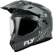 FLY Trekker Granite Helmet Grey/Grey front three-quarter view
