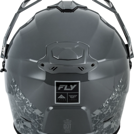 FLY Trekker Granite Helmet Grey/Grey rear view
