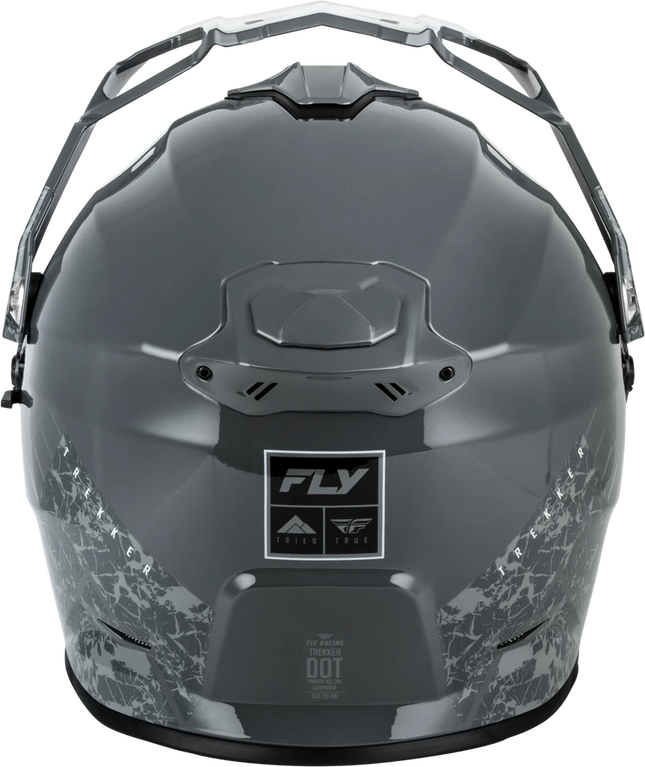 FLY Trekker Granite Helmet Grey/Grey rear view