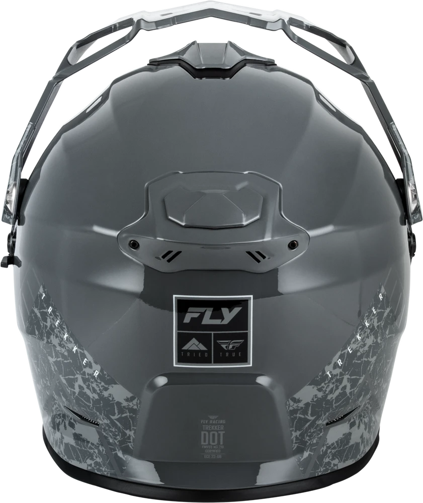 FLY Trekker Granite Helmet Grey/Grey rear view