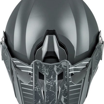 FLY Trekker Granite Helmet Grey/Grey top ventilation and peak