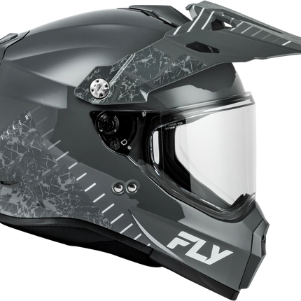 FLY Trekker Granite Helmet Grey/Grey right side view